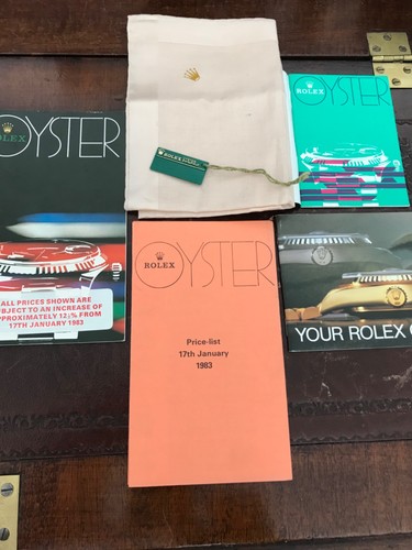 Rolex 1983 booklet price list - rolex,