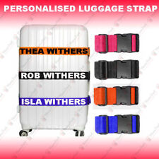 Personalised Luggage Strap Safety Suitcase Belt Custom Printed or Embroidered