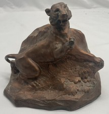 Antique J.B. Hirsch Bronze Tiger Bookend