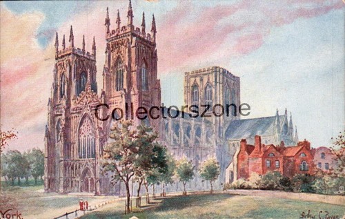York minster printed postcard - minster,