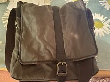 *BARBOUR*:  GREEN & BROWN QUILTED & LEATHER MESSENGER / CROSSBODY/ SATCHEL BAG