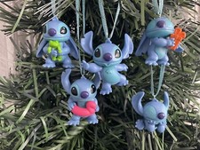 Disney Lilo And & Stitch Figures Christmas Tree Decorations Set Of 5 STITCH