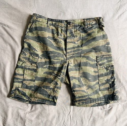 Tiger stripe camo shorts - stripe,