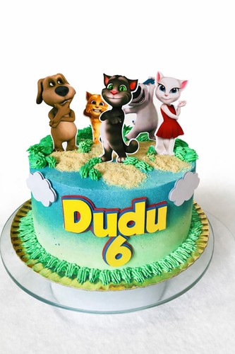 Talking tom friends cake - talking,