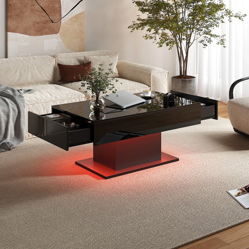 High gloss led coffee - high, table
