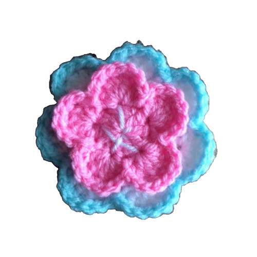 Handmade crochet flower brooch - handmade,