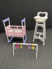 Vintage Barbie Baby  Krissy Nursery Toddler Set cot high chair mobile
