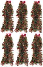 6 X 2M Colour Tinsel Christmas