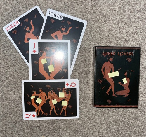 Greek lovers playing cards - lovers,