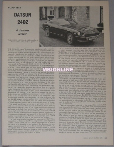 1972 datsun 240z original - 1972,