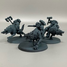 3 THUNDERWOLF CAVALRY WARHAMMER 40K SPACE WOLF WOLVES SPACE MARINES FIRSTBORN