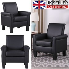 Faux Leather Accent Chair