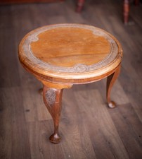 Vintage - Solid Oak Round Lamp