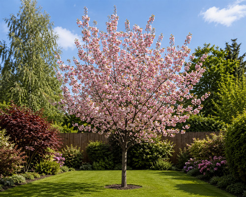 Prunus pink champagne - pink, japanese