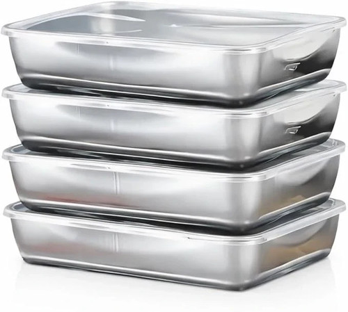 4pcs large stainless - 4pcs,