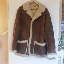 Vintage Antartex Jacket Size Large Genuine Sheepskin Casual Avaitor Dell Boy