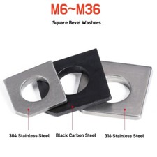 Square Bevel Washers Black
