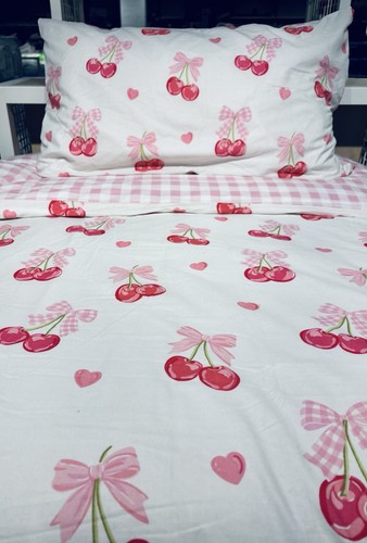 Cherries gingham reversible - gingham,