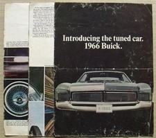 BUICK USA LF Car Sales Brochure 1966 Riviera Electra 225 Wildcat Skylark