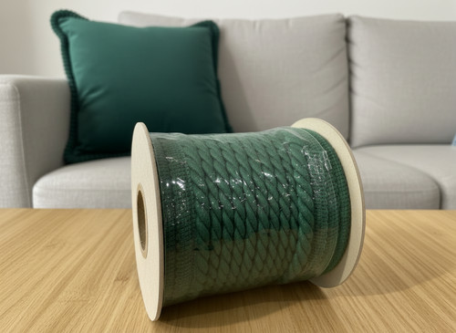 Green twisted piping cord trim - twisted,