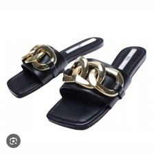 Zara Gold Metal Chain Flat