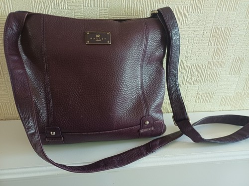 Maroon leather radley - maroon, handbag