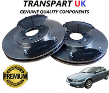 For Jaguar X Type Front Brake Discs and Pads Set Coated 00-09 Petrol Diesel