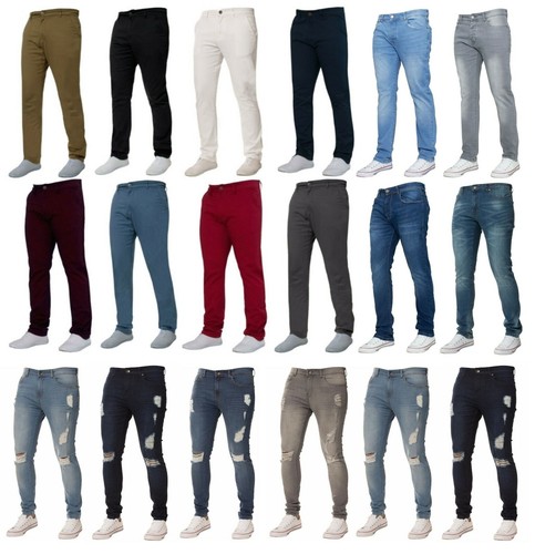 Enzo mens skinny stretch jeans - enzo,