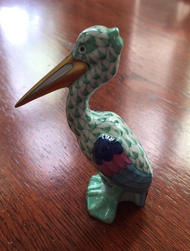 Herend pelican green - pelican,