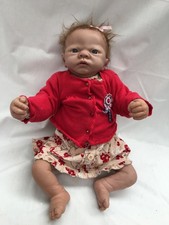 ADG Reborn Type Baby Doll Blue Eyes Realistic Features 50cm Clothed Pre-loved