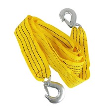 Heavy Duty Nylon Car Tow Rope 3 Ton Tonne with Hooks 3m Long Strap