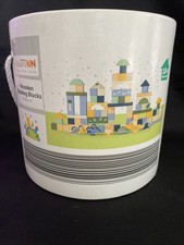 Little Town Wooden Building Blocks Set in Tub 60 Pieces LittleTown Timeless Toys