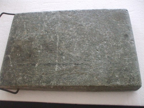 Antique soapstone bed foot - antique,