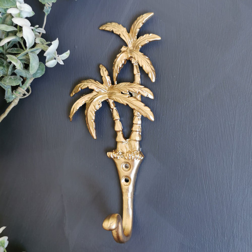 Gold palm tree wall - wall, metal
