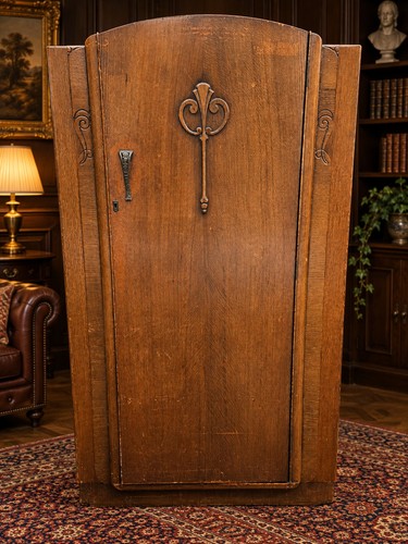 Antique art deco wardrobe - art,