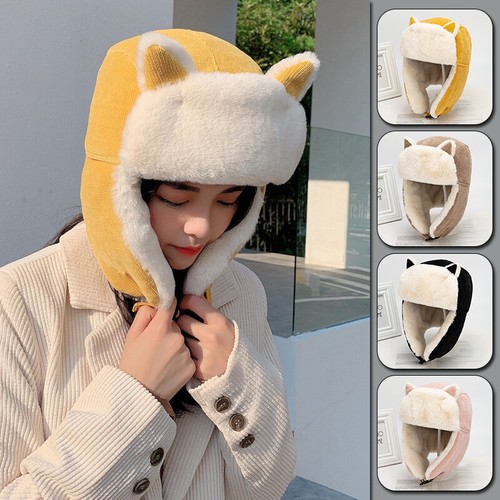 Women faux fur warm hat - fur,