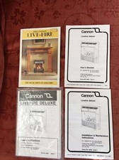 Cannon  Livefire Deluxe Gas Fire BOOKLETS, maintain & Installation Instructions