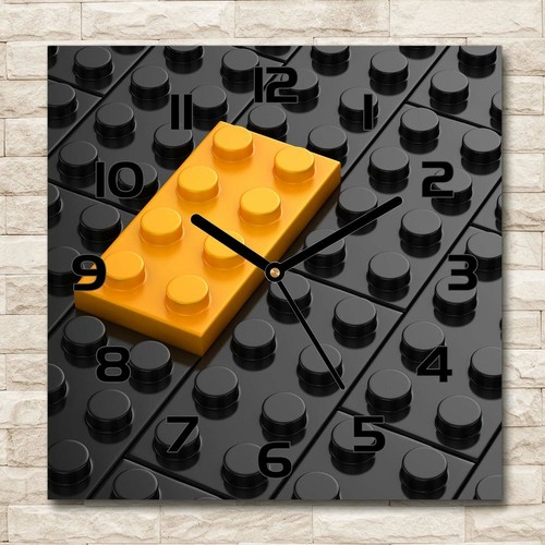 Glass wall clock 30x30 lego - glass,