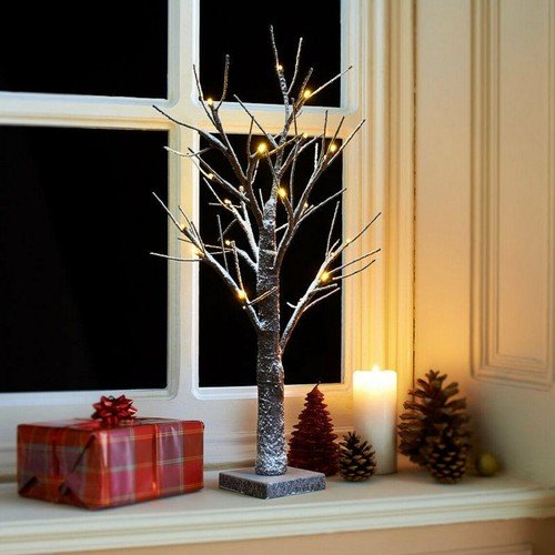2ft pre lit snowy - 2ft, pre-lit
