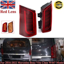 2X Red Lens Rear L+R LED Tail Light Assembly For Mercedes-Benz VITO W447 2016-22
