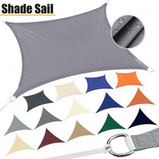 Sun shade sail Rectangle Sunscreen Awning Canopy Waterproof 98% UV Block W/ Rope