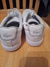 Used Original White Lacoste Trainers In Good Condition