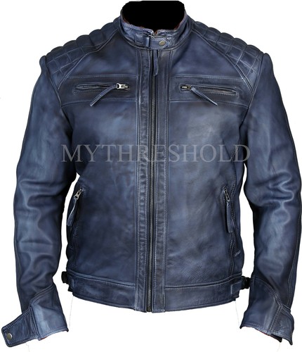 Mens vintage blue cafe racer - mens,