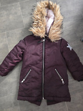 STEVE MADDEN DESIGNER FUR TRIM HOODED PADDED COAT BURGUNDY AGE 3