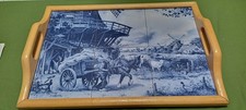 TILE LAP TRAY WITH RURAL SCENE