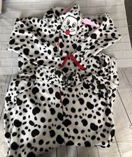 DALMATIONS Size Small 8-10 Hood Zip Pjs One Piece Pyjamas Dalmatian Dog Spot B2