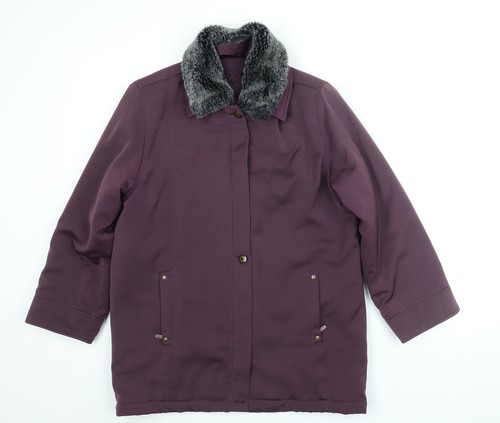 Astraka womens purple overcoat - womens,