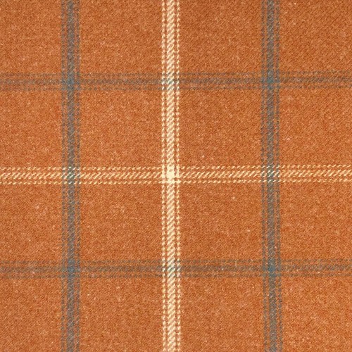 Brora pin check orange blue - pin,