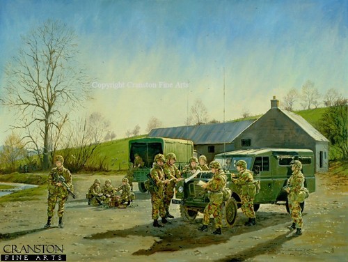 Signed military art print - signed,