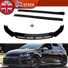 For VW Golf MK5 MK6 MK7 Front Bumper Lip Spoiler Diffuser + Side Skirts Black